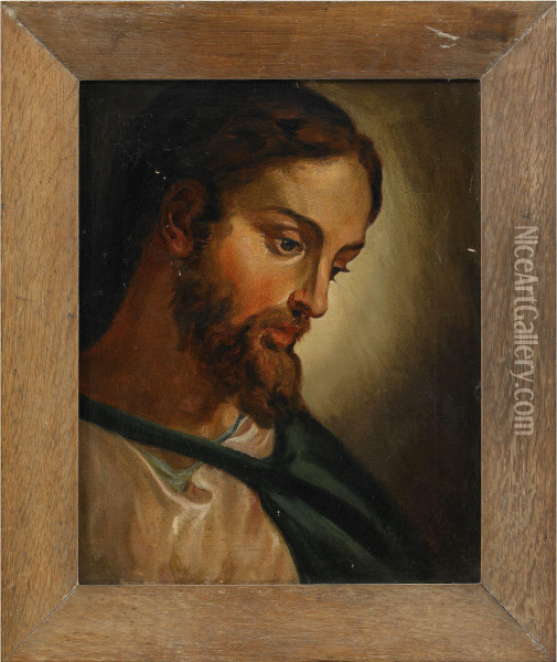 Kristus I Halvprofil Oil Painting - Theodore Chasseriau