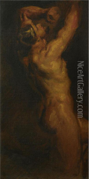 Male Nude Oil Painting - Theodore Chasseriau