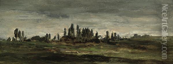 An Extensive Landscape Oil Painting - Antonin Chittussi