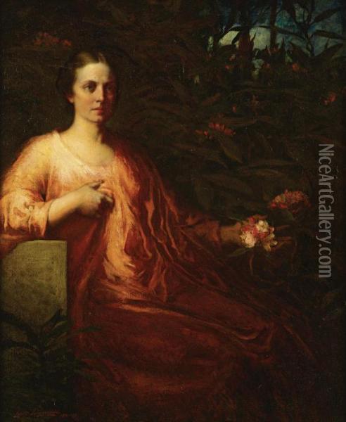 My Lady Rhododendron Oil Painting - Elliott Daingerfield