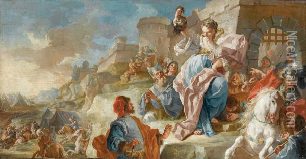 Trionfo Di Giuditta Oil Painting - Lorenzo De Caro