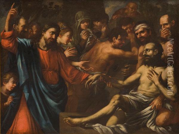 La Resurrezione Di Lazzaro Oil Painting - Orazio De Ferrari