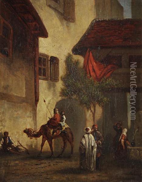 Orientalist Scene Oil Painting - Alfred Dehodencq