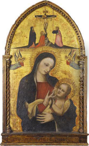 Madonna Del Latte E Crocifissione Oil Painting - Giovanni del Biondo