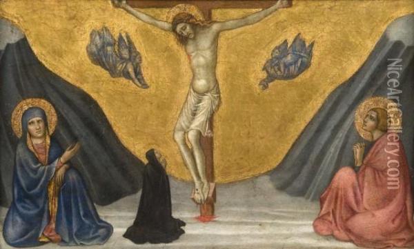 Crucifixion Avec Une Donatrice Oil Painting - Taddeo Di Bartolo