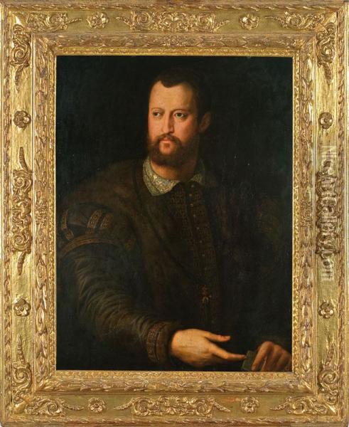 Ritratto Di Cosimo I De' Medici Oil Painting - Agnolo Bronzino