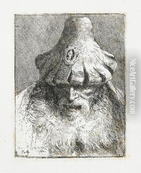 Old Man With A Conical Hat. Oil Painting - Dosso Dossi
