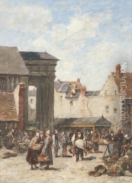 Marktszene Oil Painting - Louis Alexandre Dubourg