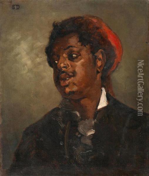 Portrait Eines Jungen Mannes. Oil Painting - Simon Durand