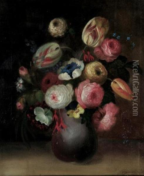 Still Life Flowers Oil Painting - William Buelow Gould