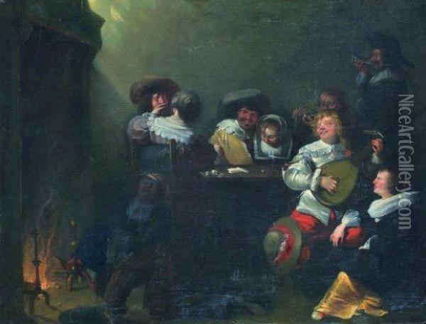 La Joyeuse Compagnie Oil Painting - Dirck Hals