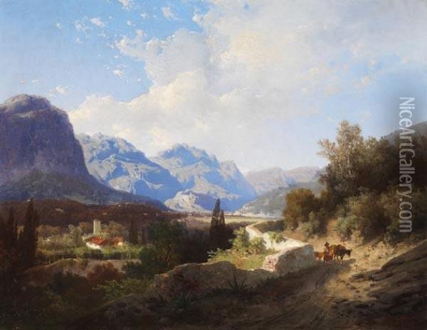 Partie In Tirol Oil Painting - Carl Hasch