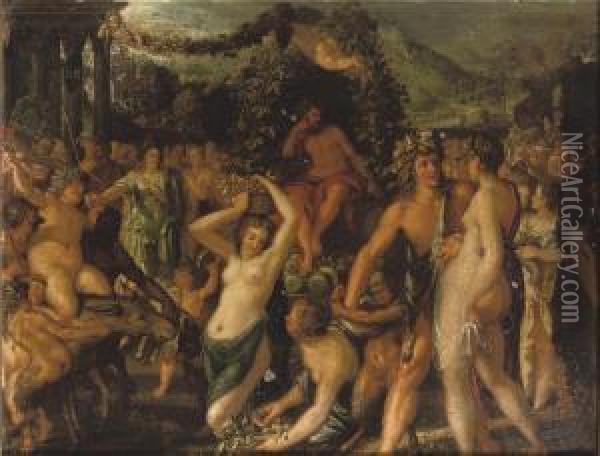 Sine Baccho Et Cerere Friget Venus Oil Painting - Jakob Hoefnagel