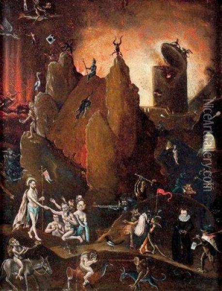 La Descente Du Christ Aux Enfers Oil Painting - Pieter Huys