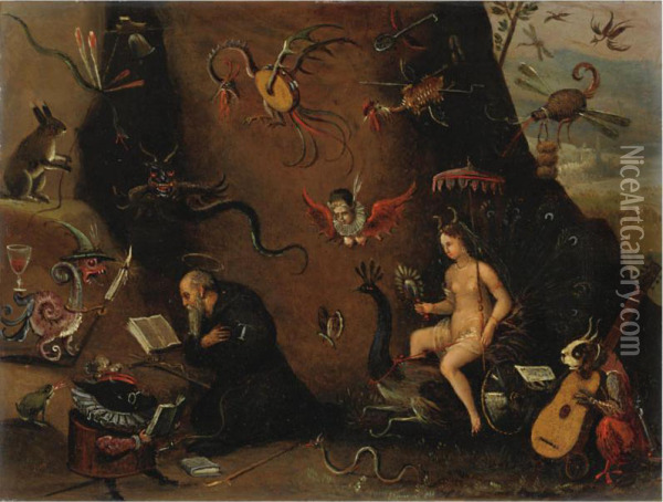 Le Tentazioni Di Sant'antonio Oil Painting - Pieter Huys