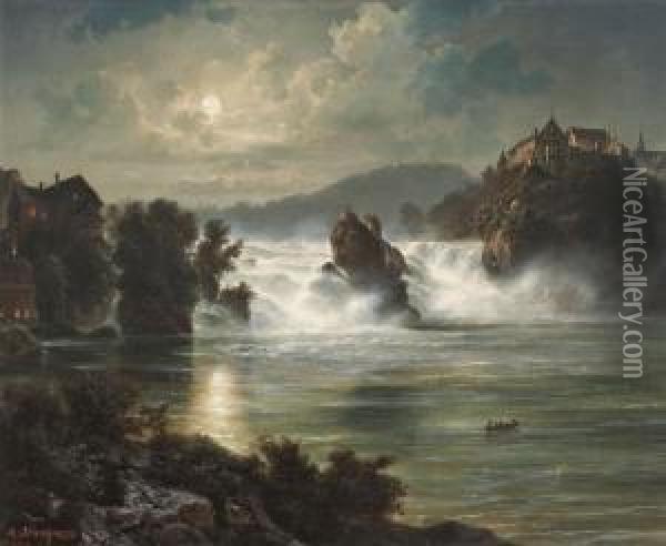 Rheinfall Von Schaffhausen Oil Painting - Arnold Jenny