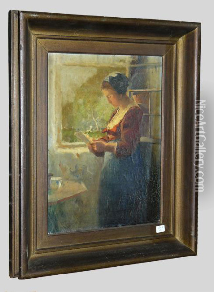 Dame A La Fenetre Oil Painting - William Castle Keith