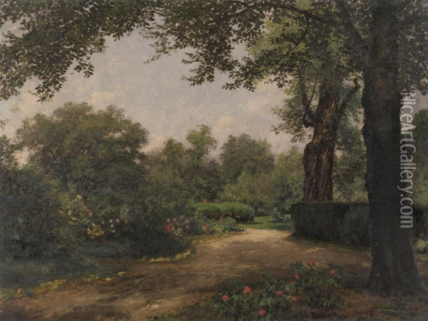 Corner Of An Old Southern Garden Oil Painting - John Ross Key