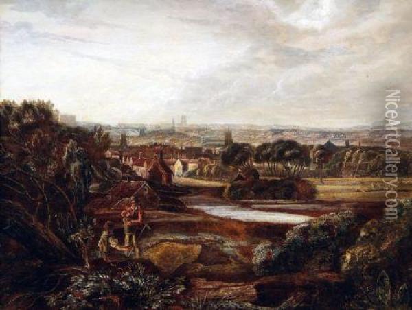 Prospect Of Norwich Oil Painting - Robert Ladbrooke