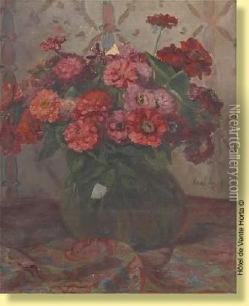 Bouquet De Fleurs Oil Painting - Armand Laureys