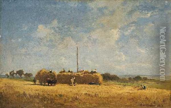 Heuernte Oil Painting - Adolf Heinrich Lier