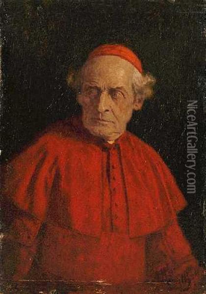 Brustbild Eines Kardinals Oil Painting - Wilhelm Lowith