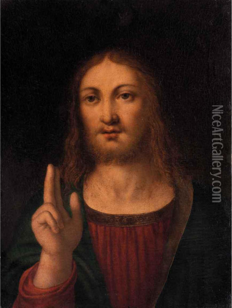 Cristo Benedicente Oil Painting - Bernardino Luini