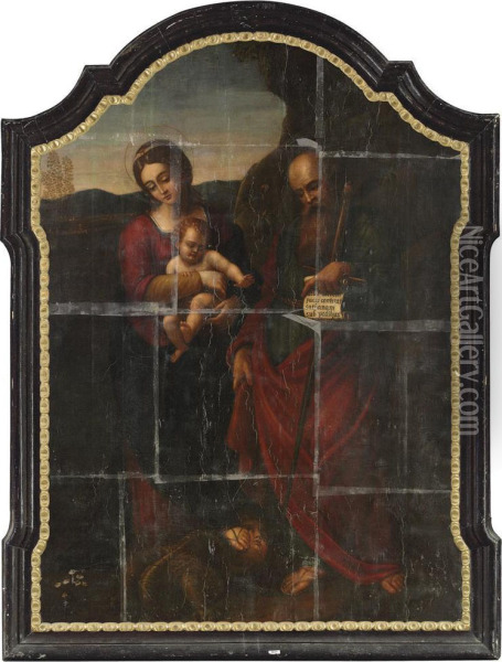 The Madonna And Child With Saint Paul Oil Painting - Girolamo Marchesi da Cotignola