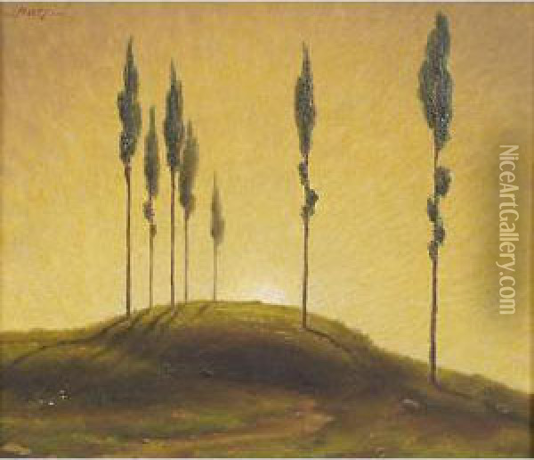 Cipressetti Oil Painting - Romeo Marsi