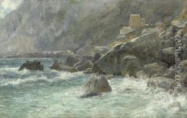 Kuste Bei Capri Oil Painting - Max Merker