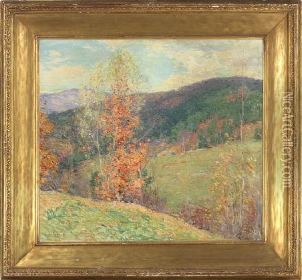 October Afternoon - Vermont Oil Painting - Willard Leroy Metcalf