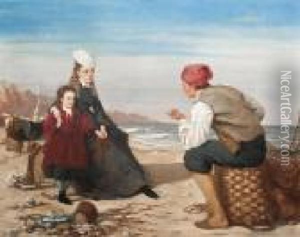 The Fisherman's Tale Oil Painting - Sir John Everett Millais
