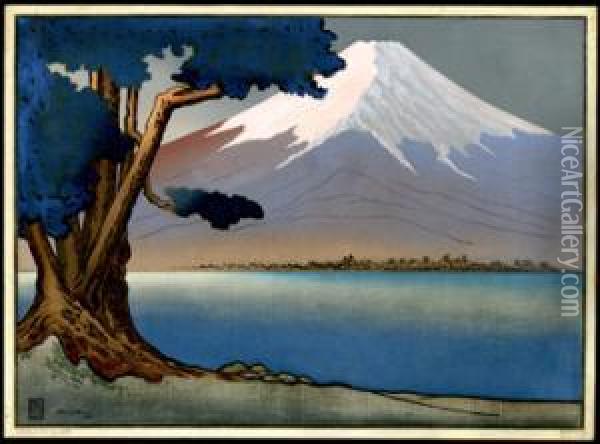 Sunrise On Fujiyama, Japan Oil Painting - Lilian May Miller