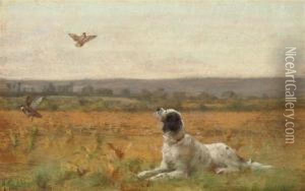 Watching The Pheasants Oil Painting - Marcel Moisand