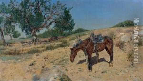 Don Quichotte Et Sancho Panca Oil Painting - Jose Moreno Carbonero