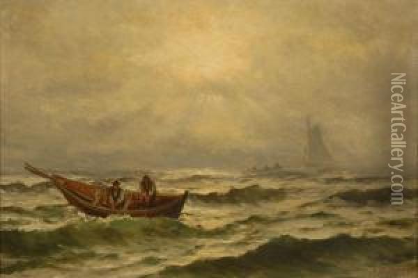 Dory Fishing Oil Painting - Jonathan Bradley Morse