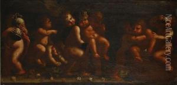 Frise De Putti Oil Painting - Domenico Piola