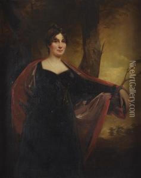 3/4 Length Portrait Of Elizabeth Douglas Oil Painting - Sir Henry Raeburn