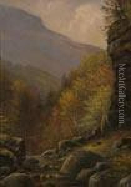 Kaaterskill Clove Oil Painting - Thomas Addison Richards