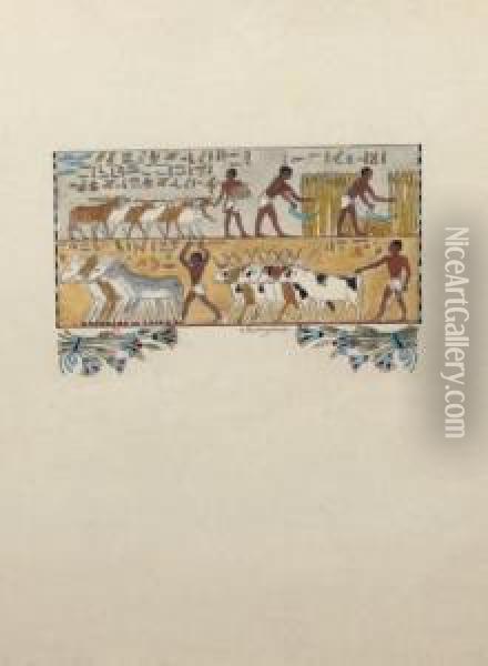 Les Champs Du Pharaon Illustrationpour Le Roman De La Momie Oil Painting - Georges Antoine Rochegrosse