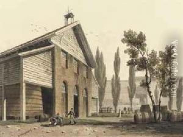 Beaufoy's Vinegar Yard, Lambeth, London Oil Painting - George Sidney Shepherd