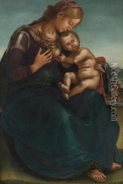 The Madonna And Child Oil Painting - Luca Signorelli